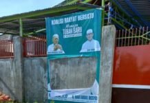 Suasana Politik Pilkada Memanas, APK Riyadi-Wafi Dirusak OTK