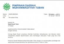 Tolak Beroperesinya Outlet 23 HWG, PD Muhammadiyah Tuban Surati Bupati