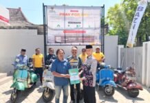 Peduli Kemanusian, Komunitas Tuban Vespa Kita Salurkan Donasi NTT Lewat Baznas Tuban